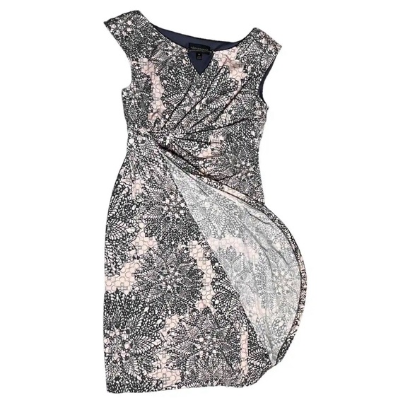 Connected Apparel WRAP DRESS Womens 12 Pink Gray - Picture 4 of 9